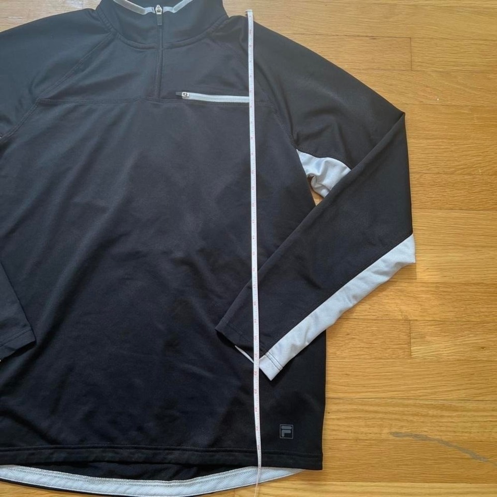 Fila black quarter zip sweatshirt, Men's Medium - Picture 3 of 6